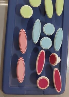 Colorful Oval and Round Drawer Knobs - Pink, Light Blue, Lime